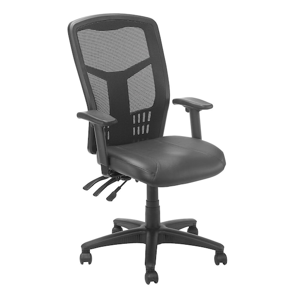 Global Industrial Multifunction Chair with Top Grain Leather Seat & Mesh Back 249051 - main
